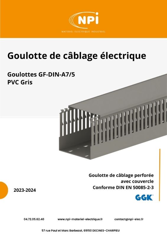 Catalogue goulotte de cablage electrique a7-5